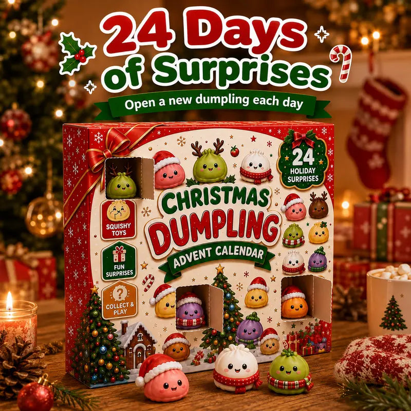 Christmas Mini Squishies Advent Calendar 2026 – 24-Day Dumpling Squeeze Toy Set
