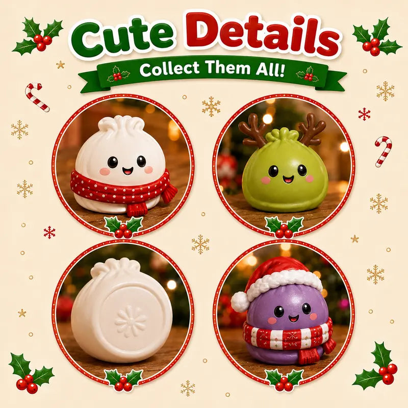 Christmas Mini Squishies Advent Calendar 2026 – 24-Day Dumpling Squeeze Toy Set