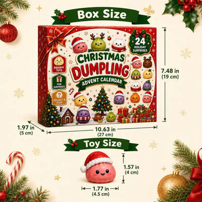 Christmas Mini Squishies Advent Calendar 2026 – 24-Day Dumpling Squeeze Toy Set