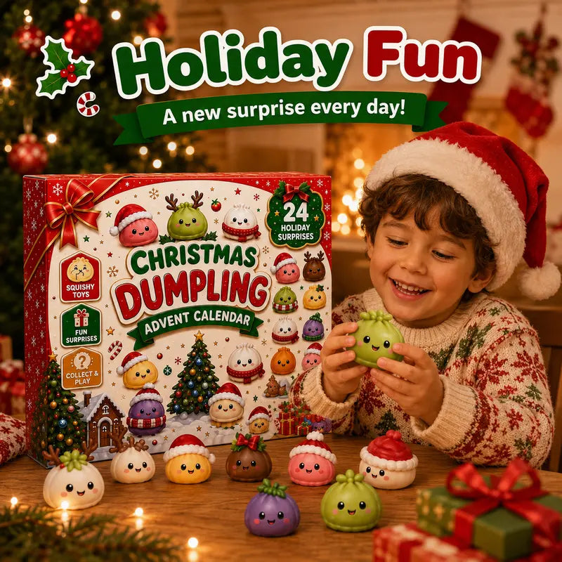 Christmas Mini Squishies Advent Calendar 2026 – 24-Day Dumpling Squeeze Toy Set