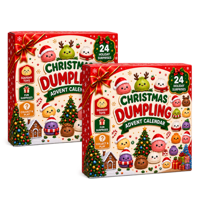 Christmas Mini Squishies Advent Calendar 2026 – 24-Day Dumpling Squeeze Toy Set
